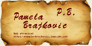 Pamela Brajković vizit kartica